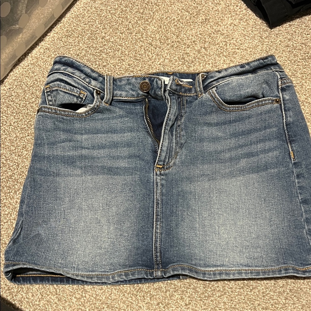 Altar'd State Blue Denim Mini Skirt